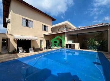 Piscina · Casa com 3 Quartos (1 Suíte), 4 Vagas, Lazer, Vila Santa Rosa, Guarujá/SP