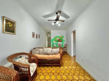 Sala · Apartamento beira mar, 2 dormitórios, 1 vaga, Astúrias, Guarujá/SP.