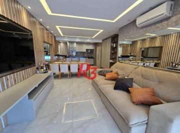 c2aae2f7657a344bf2d0bdf7719fd3f995de8c9b · Apartamento com 3 dormitórios à venda, 101 m² por R$ 1.500.000,00 - José Menino - Santos/SP