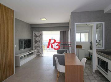 500bb92761c5577b773dffb8981e049ff32ab912 · Apartamento com 1 dormitório para alugar, 50 m² por R$ 4.500,00/mês - Ponta da Praia - Santos/SP