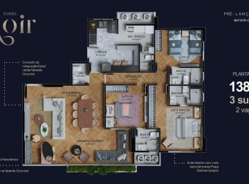 Apartamento · 138m² · 3 Quartos · 2 Vagas · TORRE NOIR – Apto Leal Moreira com 2 Vagas e Área de Lazer Completa