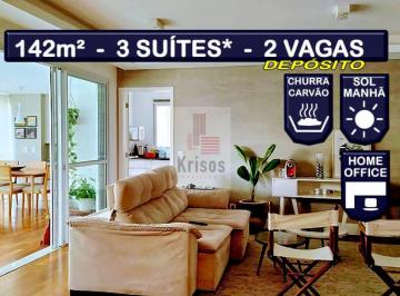 Apartamento · 142m² · 4 Quartos · 2 Vagas · Morumbi 142m com 4 dormitórios sendo 2 suítes e 2 vagas com depósito