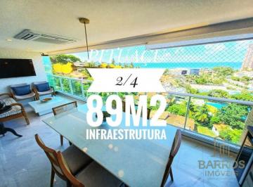 Apartamento · 89m² · 2 Quartos · 2 Vagas · Apartamento de 2 quartos revertido 3/4 à venda em Pituaçu, Salvador-BA, com vista mar e infraestrutu