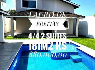 Casa · 181m² · 4 Quartos · 2 Vagas · LAURO DE FREITAS 4/4 2 SUÍTES PISCINA SALVADOR BA