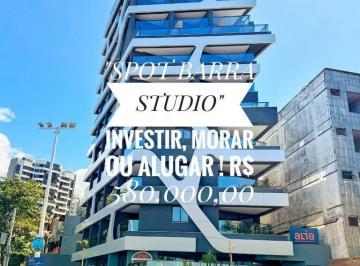 Apartamento · 23m² · 1 Quarto · 1 Vaga · Spot Barra: Studio de luxo na BARRA com vista mar lateral e infraestrutura completa! Invista, more o