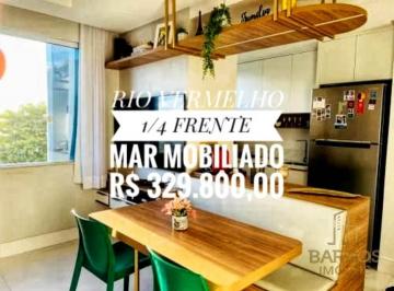 Apartamento · 44m² · 1 Quarto · 1 Vaga · Viva à beira-mar no Rio Vermelho! Apartamento 1 quarto, suíte, vista espetacular. Oportunidade imper