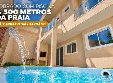 Casa · 152m² · 3 Quartos · 2 Vagas · Sobrado com piscina a 500 metros da praia na Barra do saí em Itapoá/SC