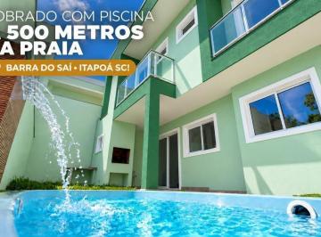Casa · 152m² · 3 Quartos · 2 Vagas · Sobrado com piscina a 500 metros da praia na Barra do saí em Itapoá/SC