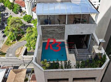 67abf65dafdd3e3236450ada75781c43c982abf1 · Cobertura com 3 dormitórios à venda, 380 m² por R$ 3.520.000,00 - Gonzaga - Santos/SP