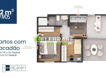 Apartamento · 47m² · 2 Quartos · 1 Vaga · APTO CENTRO DE PINHAIS! 02 QTOS,SACADA,CHURRASQ.,GAR. COBERTA