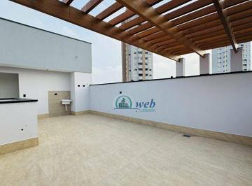 e35cfc481b5e3dabe05ca1db31e516ebe1499099 · Cobertura duplex com elevador com 2 dormitórios à venda, 87 m² por R$ 425.000 - Vila Floresta - Sant