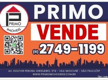 PRIMO IMÓVEIS · Terreno com 269m2 - na Vila Nhocuné - (imóvel de esquina)