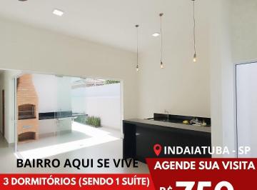 Casa · 103m² · 3 Quartos · 2 Vagas · Casa Térrea A Venda Com Excelente Localização - Indaiatuba - SP!