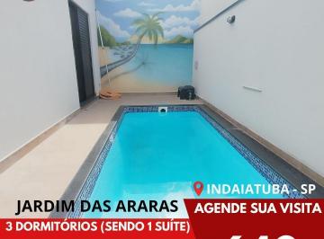 Casa · 115m² · 3 Quartos · 2 Vagas · Casa Térrea A Venda 3 Dormitórios E Com Piscina - Indaiatuba - SP!