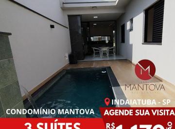 Casa · 149m² · 3 Quartos · 2 Vagas · 3 Suítes E Com Piscina A Venda - Condomínio Mantova - Indaiatuba - SP!
