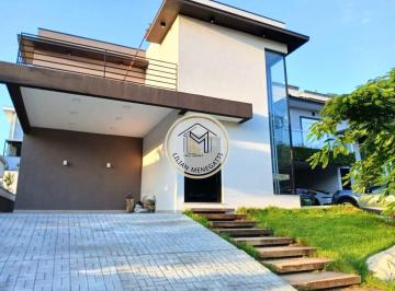 Foto 01 · Condomínio Ibi Aram I, 202m², sobrado moderno com pé direito duplo, suíte com varanda e área gourmet