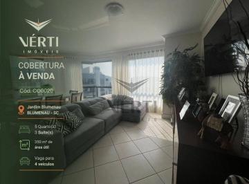 ebd7d357b707b4772d00eaf1b14db1b36841b886 · Cobertura com 5 dormitórios à venda, 350 m² por R$ 1.900.000,00 - Jardim Blumenau - Blumenau/SC