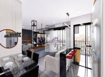 Cozinha e salas integradas · Apartamento com 2 dormitórios à venda, 56 m² por R$ 425.000,00 - Vila Leão - Sorocaba/SP