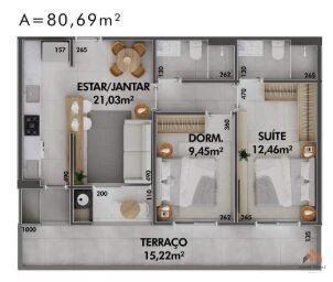 Apartamento · 80m² · 2 Quartos · 1 Vaga · Level Up - Apartamento garden, na planta - 2 dormitórios
