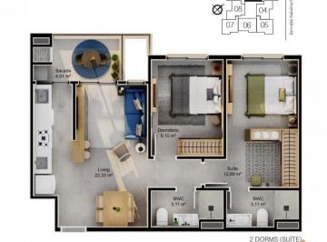 Apartamento · 64m² · 2 Quartos · 1 Vaga · Jardim Cacupé Residence - Apartamento à venda no bairro Cacupé - Florianópolis/SC