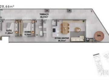 Apartamento · 128m² · 2 Quartos · 2 Vagas · Level Up - Cobertura 2 dormitórios na Cachoeira do Bom Jesus - Floripa