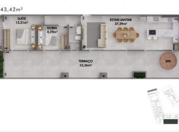 Apartamento · 143m² · 2 Quartos · 2 Vagas · Level Up - Cobertura 2 dormitórios na Cachoeira do Bom Jesus - Floripa