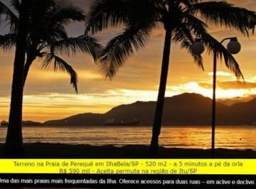 Terreno · 520m² · Terreno em Praia Perequê, Ilhabela/SP de 520m² à venda por R$ 590.000,00