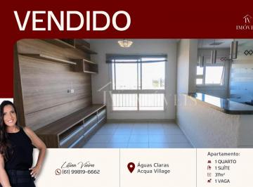 Apartamento de 1 quarto, Águas Claras · Acqua Village - 1 quarto - Nascente - Marcenaria completa