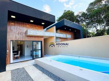 f0dc8b27928463644fed93bb91c3919d580b86b8 · Casa Nova com Piscina, com 3 dormitórios à venda, 69 m² por R$ 550.000 - Eliana - Guaratuba/PR
