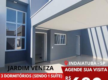 Casa de 1 quarto, Indaiatuba · Casa Nova 3 Dormitórios A Venda - Jardim Veneza - Indaiatuba - SP!