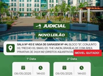 Comercial , Brasília · LEILÃO DE SALA C/ GARAGEM NO THE UNION!!! DISPONÍVEL PARA VISITAÇÃO!!!