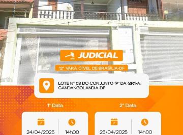 Casa , Candangolândia · BARRATO !!! LEILÃO DE CASA NA CANDAGOLÂNDIA-DF !!! DISPONÍVEL PARA VISITAÇÃO !!!