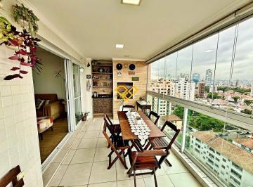 Varanda com churrasqueira · Apartamento 3 Quartos a Venda em Santos - SP