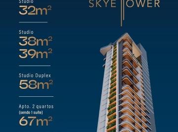 Apartamento · 38m² · 2 Quartos · EDIFICIO - SKYE TOWER: Studio com design moderno em área nobre de Belém