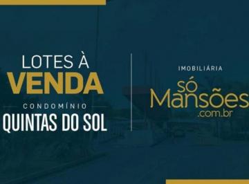 LOTE DE 1.011m² A VENDA NO CONDOMÍNIO QUINTAS DO SOL · LOTE DE 1.011m² A VENDA NO CONDOMÍNIO QUINTAS DO SOL