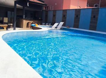 Casa · 330m² · 5 Quartos · 4 Vagas · CASÃO 5 SUÍTES PISCINA 100M MAR ÓTIMO LOCAL ITANHÉM SP