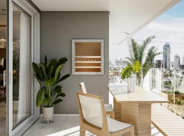 Sacada com churrasqueira a carvão do apartamento de 3 dormitórios (imagem ilustrativa) · Apartamento à venda no Edifício Lago Louise: 3 dormitórios e 102 m²