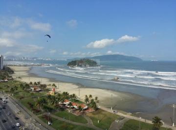 Apartamento · 30m² · 1 Quarto · 1 Vaga · Estúdio quarto/sala, cozinha e banheiro com frente para o mar, praia de Itararé, São Vicente