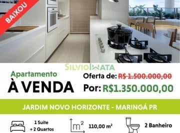Apartamento · 110m² · 3 Quartos · 2 Vagas · VENDA | Apartamento, com 3 dormitórios em Jardim Aclimação, Maringá