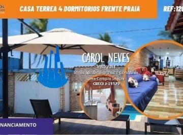 Casa de 4 quartos, Mongaguá · 12085 - CASA TERREA 4 DORMITORIOS PISCINA FRENTE PRAIA FINANCIAMENTO MONGAGUA