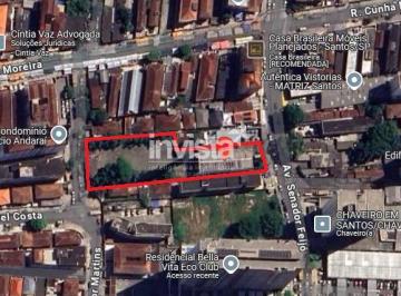Terreno · 882m² · Terreno com 800m² na Encruzilhada em Santos
