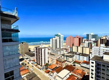 Apartamento de 2 quartos, Praia Grande · 2 Quartos (1 suite) 2 vagas, sacada e vista mar, Guilhermina - Praia Grande