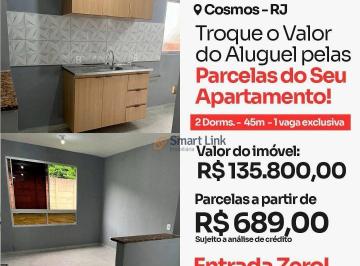 58ad1a50114002cc7fe617bbe35b02208f1dd303 · Apartamento com 2 dormitórios à venda, 44 m² por R$ 135.800,00 - Cosmos - Rio de Janeiro/RJ