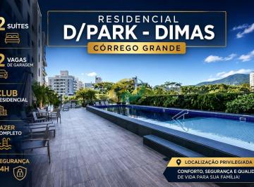 Apartamento · 81m² · 2 Quartos · 2 Vagas · RESIDENCIAL D/GARDEN COM 2 Dormitórios sendo 02 suite + 02 VAGAS - CORREGO GRANDE - LINDÍSSIMO!!!