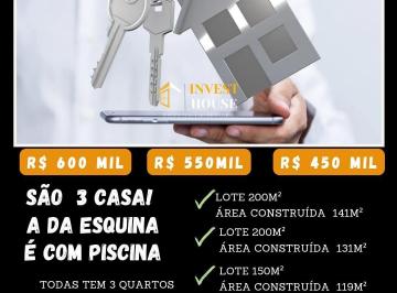 Casa · 141m² · 3 Quartos · 2 Vagas · Casa de esquina 3/4 1 suíte com pscina no Chácaras Americanas - Anápolis/GO