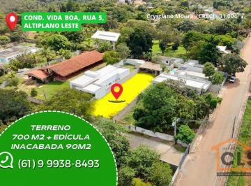 Terreno · 700m² · Terreno a venda com Edícula, 700 m2, condomínio fechado, Altiplano Leste, Jardim Botânico, DF