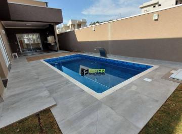 16dda027dfe65bc2067e719b5a90bc81365a7887 · Casa Térrea Moderna no Residencial Greenfield com 3 Suítes e Piscina