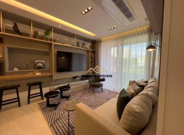 Sala de estar · APARTAMENTO À VENDA - 2 SUÍTES - 83,92M² - R$ 1.180.764,00 - CONDOMÍNIO ANHANGABAÚ DESIGN - JARDIM