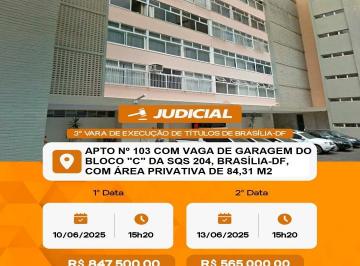 Apartamento , Brasília · LEILÃO DE APTO NA ASA SUL COM 50% DE DESCONTO!!!
