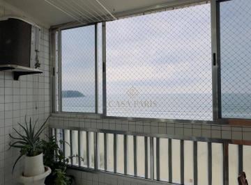 Varanda · Apartamento FRENTE MAR com 1 dormitório à venda, 67 m² por R$ 490.000 - Boqueirão - Praia Grande/SP